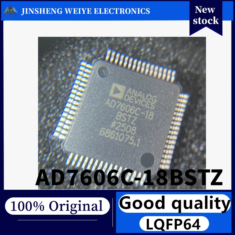 

(1/5 piece) Analog-to-Digital Converter Chip AD7606C-18BSTZ AD7606C-18 QFP-64 Brand New Original Stock