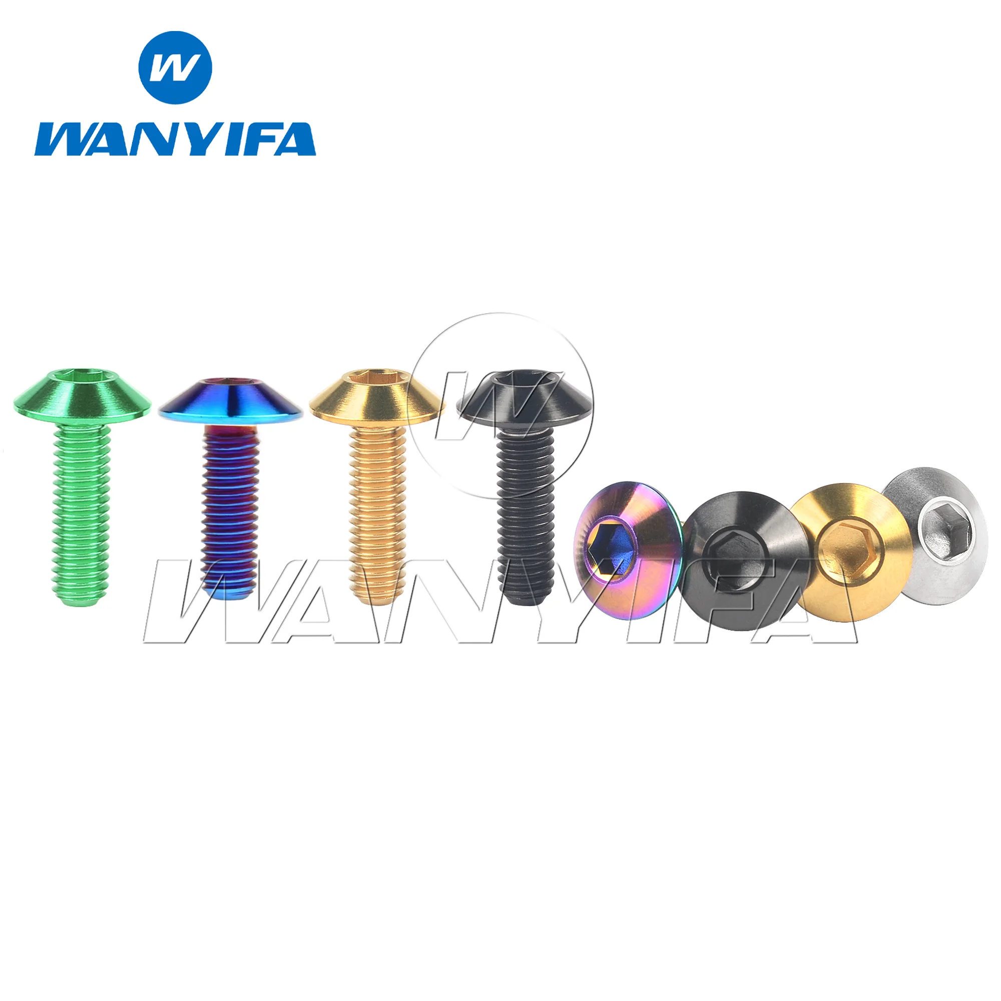 Wanyifa Titanium Bolts  M6 M8 Hex Head Screws  12-35mm Lengths, Ideal for Motorcycle and Bike Fastening
