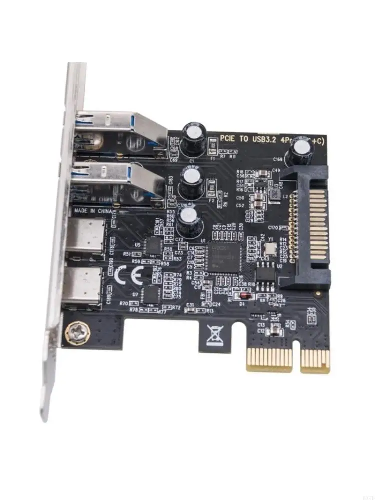 PCIE to USB 3.2 Expansion Card Support WINXP WIN7 WIN8 WIN10 