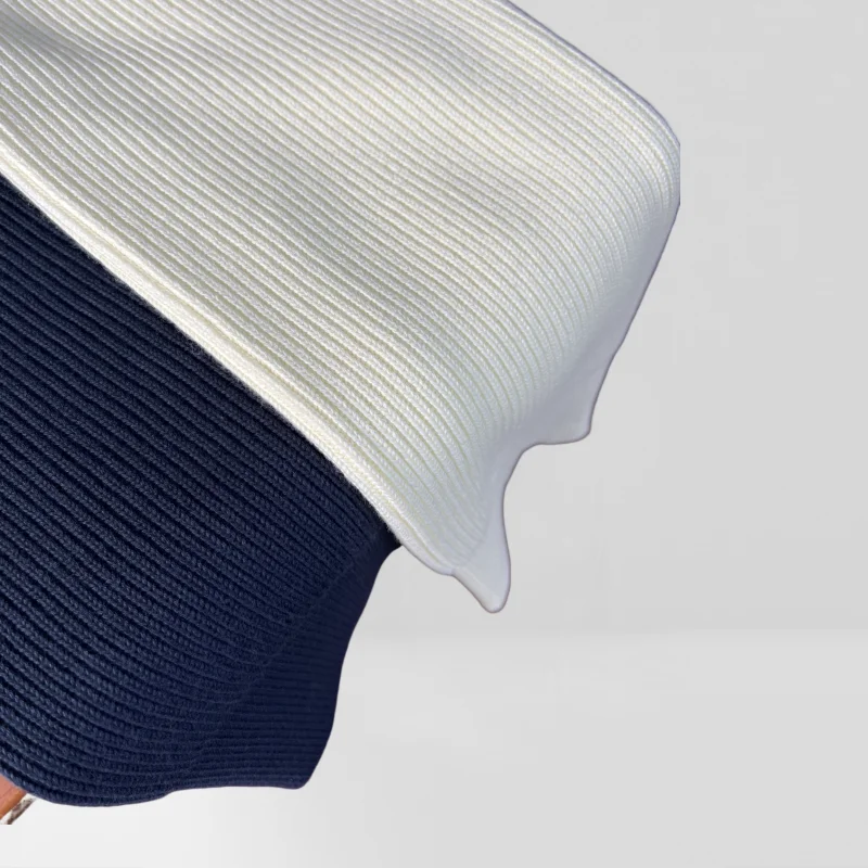 سترة متماسكة عصرية بلون سادة للنساء، مريحة وعصرية لفصل الشتاء، سترة متماسكة عصرية برقبة دائرية AK0519 #5