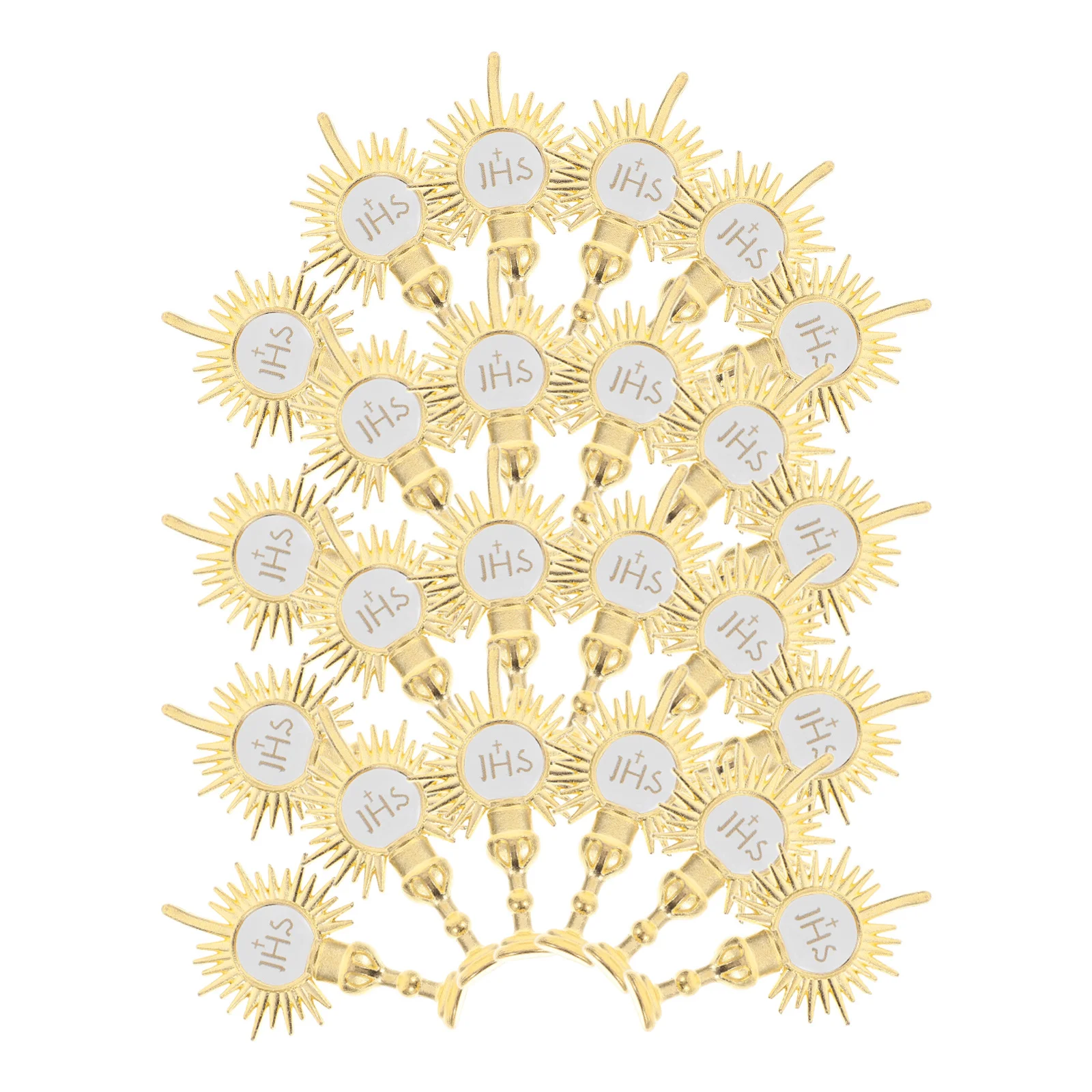 

24pcs Holy-Light Cake Topper Festival Decorations Religion Party Ornaments Church Supplies Vintage Style Photography Props