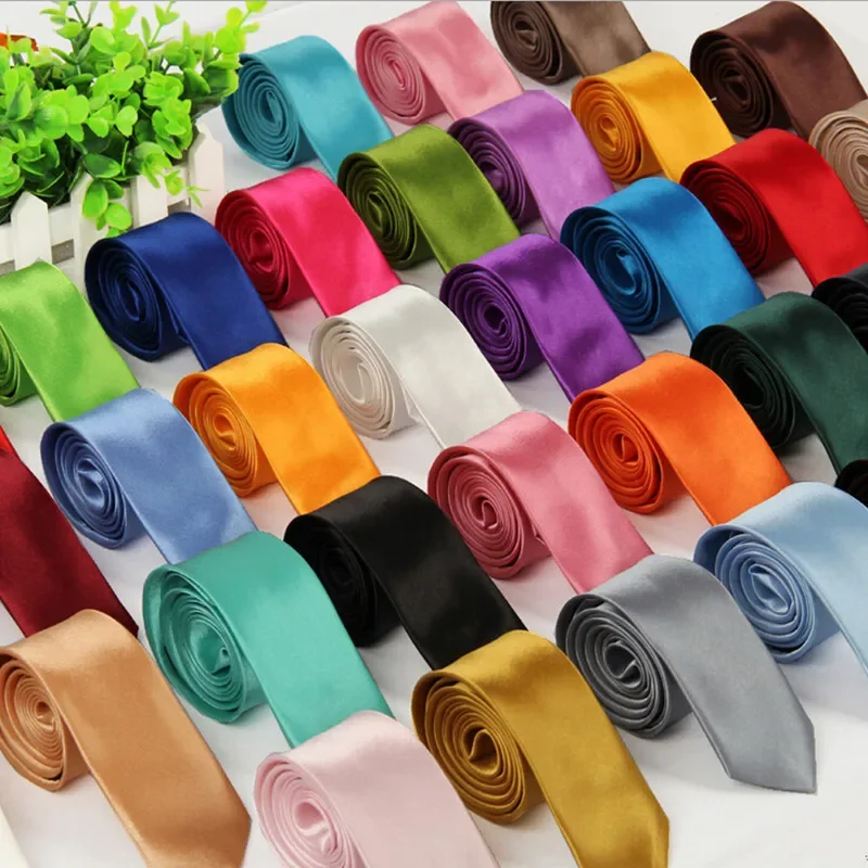 35 Colors New Mens Stylish 5cm Skinny Solid Color Neck Tie Necktie You Pick Colors Gravata Corbata Fashion  uniform tie neck tie