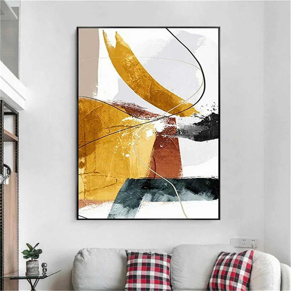 

Modern Home Indoor Accessories Handcrafted Contrasting Color Texture Abstract Oil Painting On Canvas Wall Art Picture Decor Life