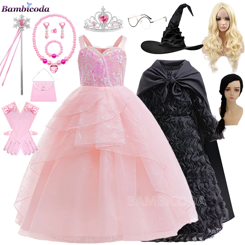 Glinda rosa Kleid Wicked Glinda Cosplay Kostüm Set