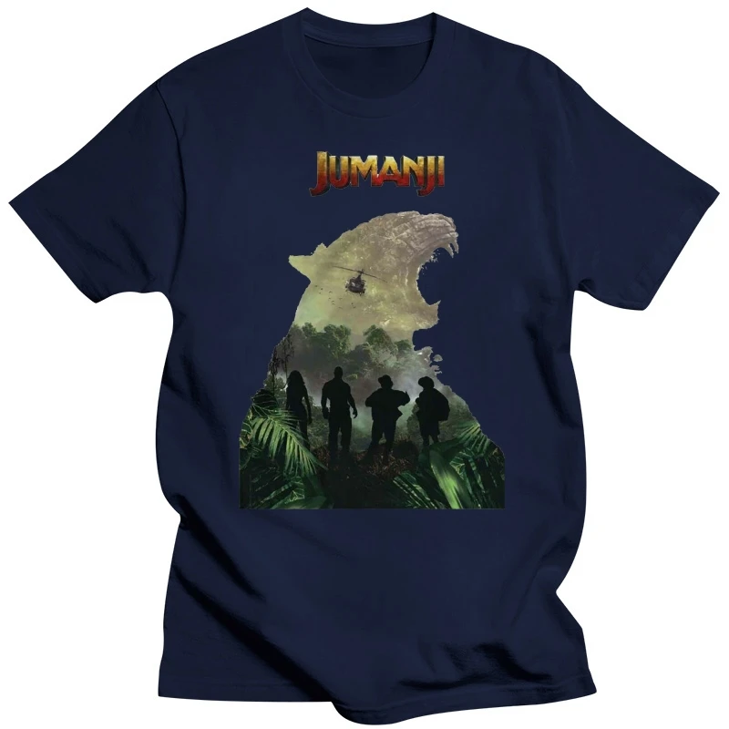 Jumanji Movie T-Shirt Men  T-Shirt Hip Hop 100% Cotton Streetwear Tee Shirt