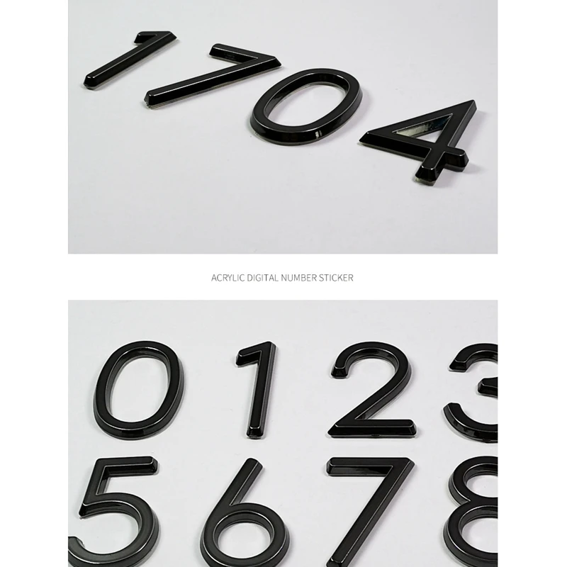 2-Inch House Number For Outdoor Mailbox Number Address Number Sticker For Home Office House Number (Black, 10 Pcs)