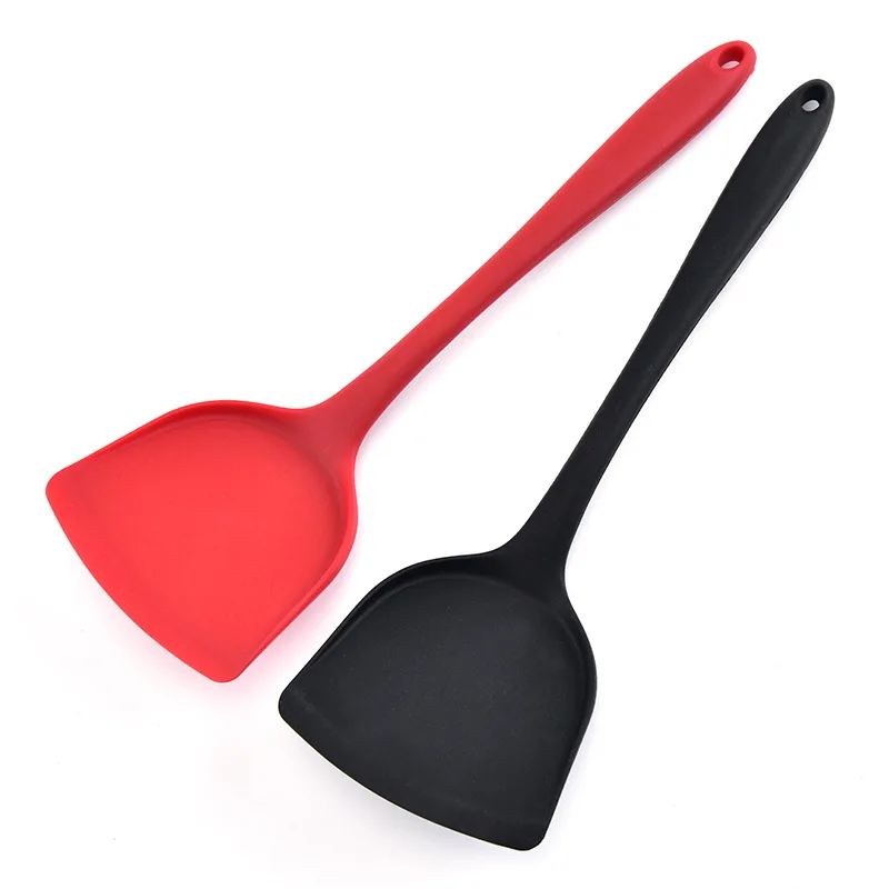 

Kitchen Utensil Turners Spatula Heat Resistant Integrate Handle Silicone Spoon Scraper Pan Spatula Cake Kitchen Cook OK 1198
