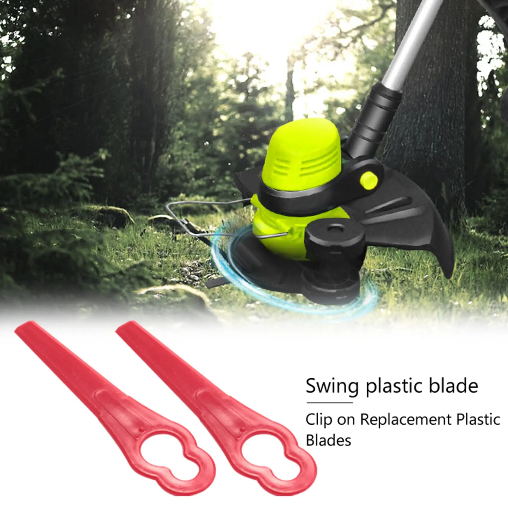 100pcs Swing Plastic Blade Pendants for DKGT06 20V Lithium 1500mAh Cordless Grass Trimmer Garden Timmer A