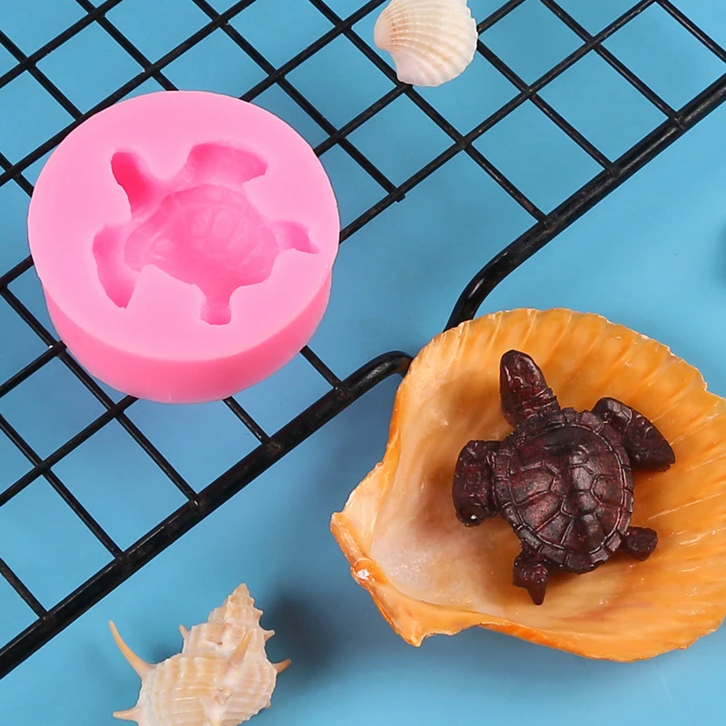 1 molde de silicona de tortuga marina, molde para dulces y Fondant, molde para hacer Chocolate y tortuga para hornear DIY, herramienta de decoración de postres y pasteles
