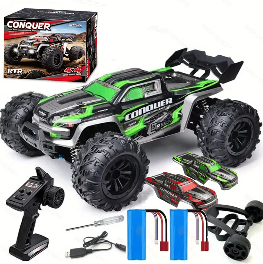 4WD RC Auto 1:16 2,4 GHz mit 38 km/h, Allrad Geländewagen mit LED, Drift Ferngesteuertes Auto Weihnachtsgeschenk