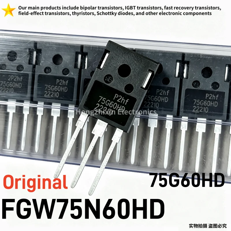 5/10PCS Original FGW75N60HD=75G60HD 600V 75A TO-247 N Channel IGBT With Freewheeling Diode For Frequency