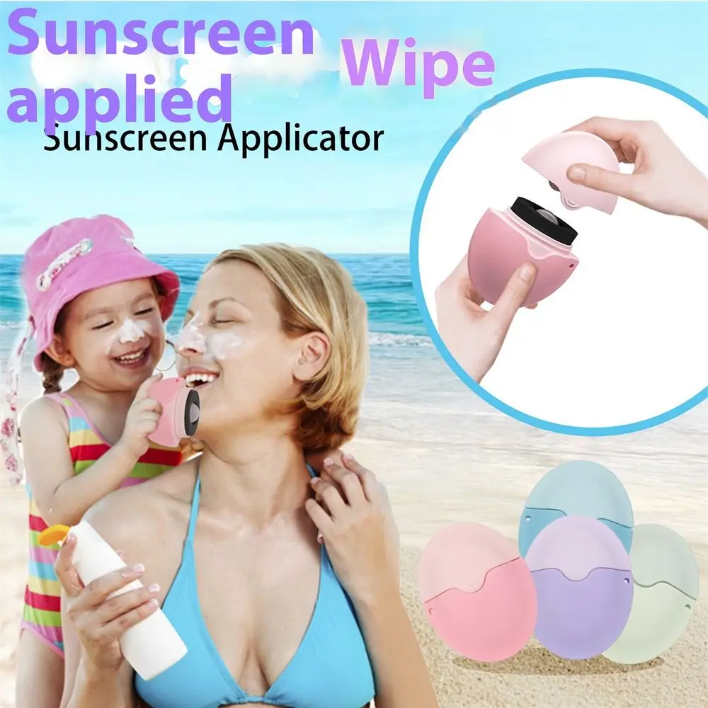 

Silicone Suncream Roller Applicator Refillable Stitching Color Isolation Lotion Cream Bottles Oval Sunscreen Lotion Applicator