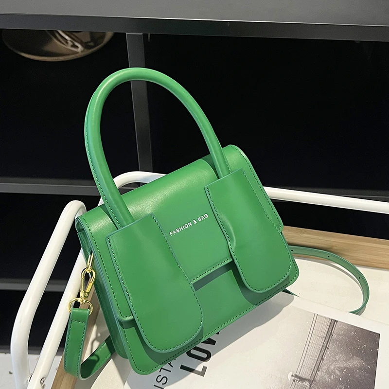 Small Handbags For Women Top Brand Shoulder Bag Pu Leather Square Purse Green Orange Black Mini Crossbody Bag bolsa feminina