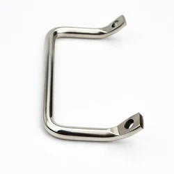 304 stainless steel round bar bending angle flat head inclined handle industrial cabinet door handle equipment handle