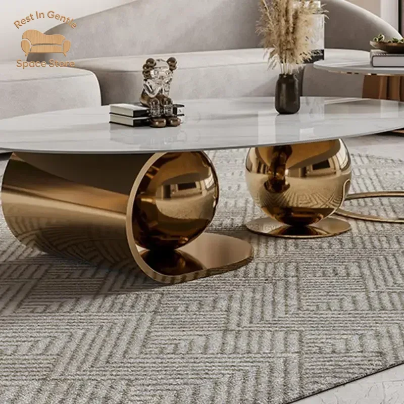 Modern Luxury Natural Marble Coffee Table Designer Irregular White Coffee Table Organizer Hardcover Stolik Kawowy Decoration