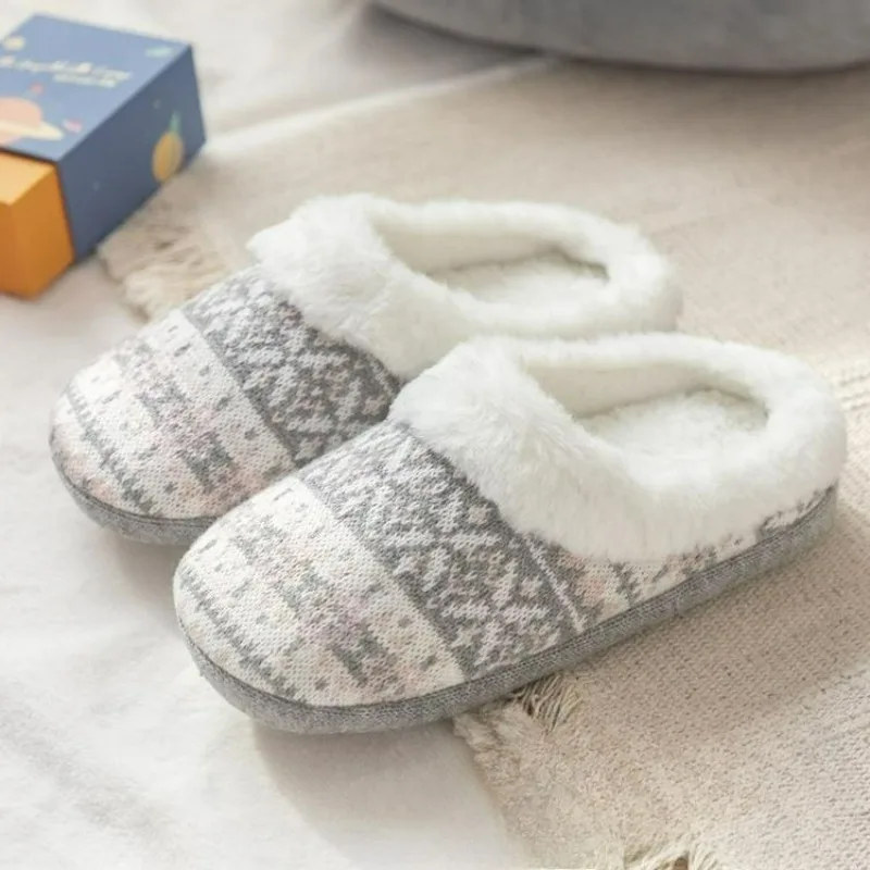 Zapatillas de felpa botas para mujer cálidas y esponjosas invierno interior y exterior lindos zapatos para el hogar