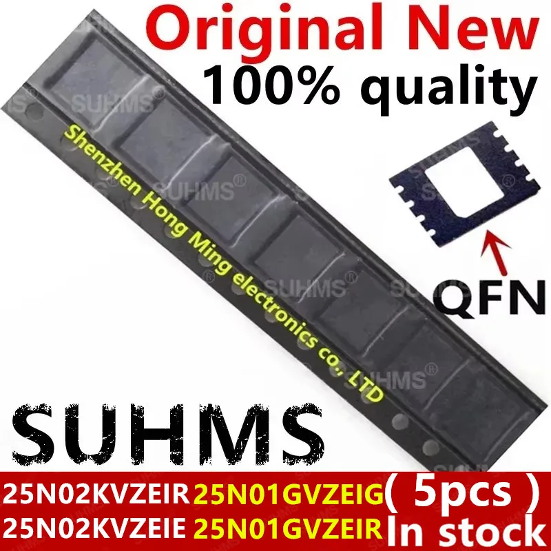 (5 sztuk) 100% Nowy 25N02KVZEIR 25N02KVZEIE 25N01GVZEIG 25N01GVZEIR W25N02KVZEIR W25N02KVZEIE W25N01GVZEIG W25N01GVZEIR QFN-8