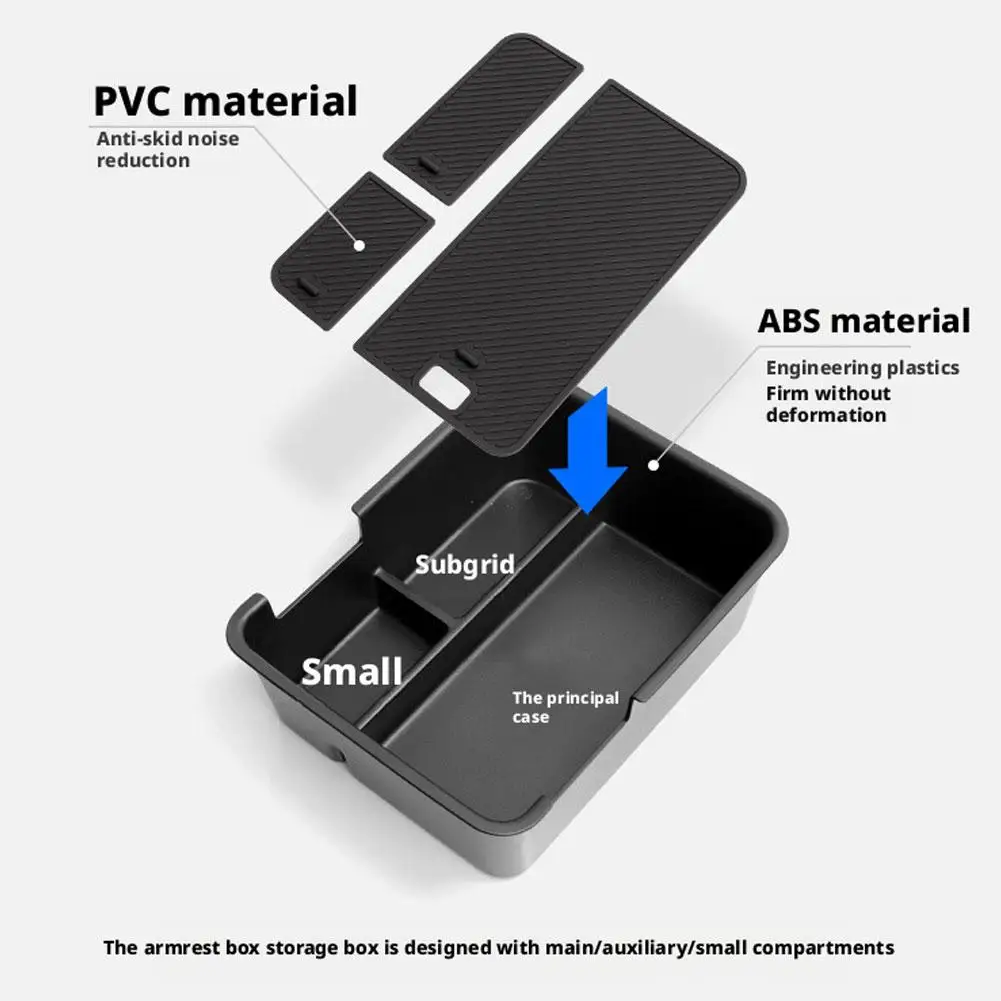 

For Leapmotor B10 Car Armrest Storage Box Organizer Non-slip Waterproof Center Console Case Tray Car Interior Modification