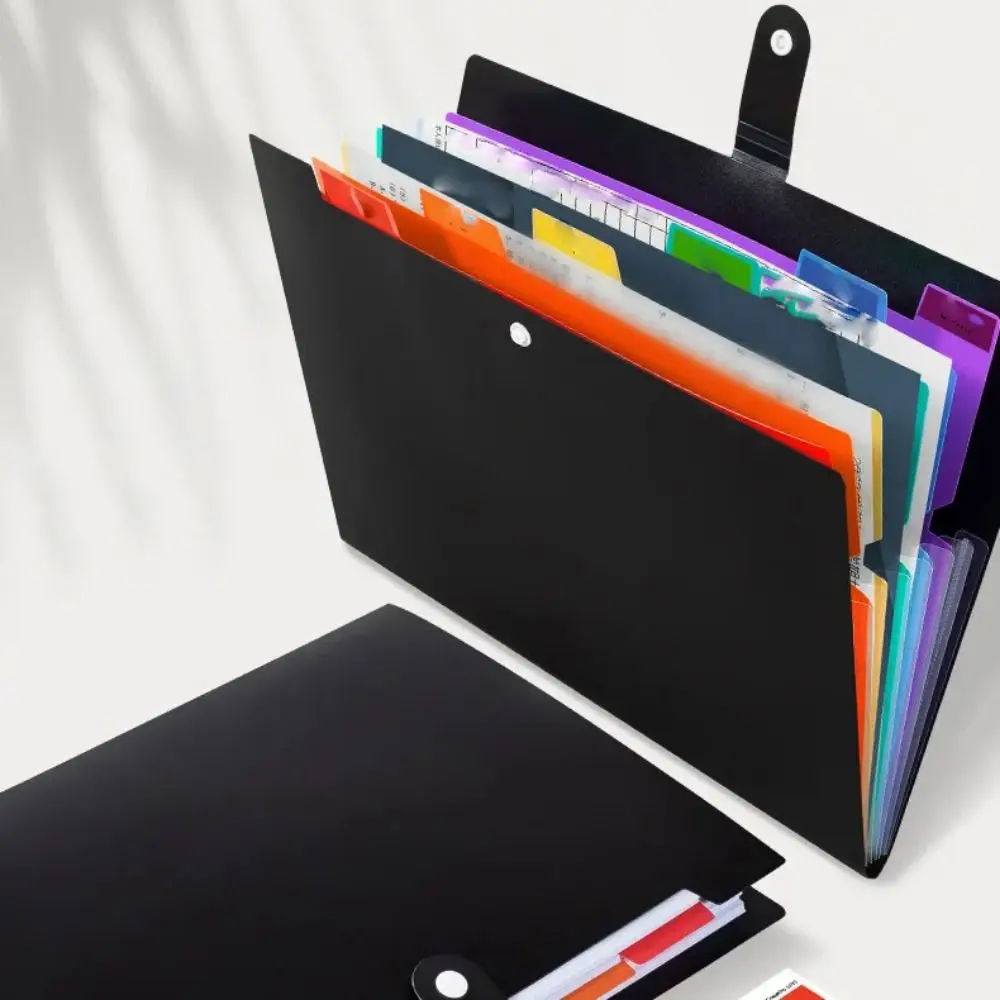 

7 Pockets A4 File Folder Bag Color Insert Multi-layer Accordion File Organizer Classified Large Capacity File Storage Folder