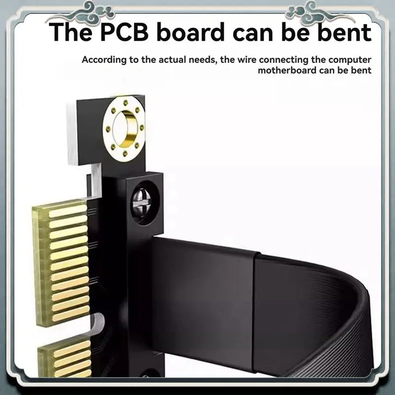 PCI-E 1X موسع محول PCI-Express 3.0 1X ذكر إلى أنثى الناهض كابل PCIE 1X تمديد كابل 90 درجة 15 سنتيمتر