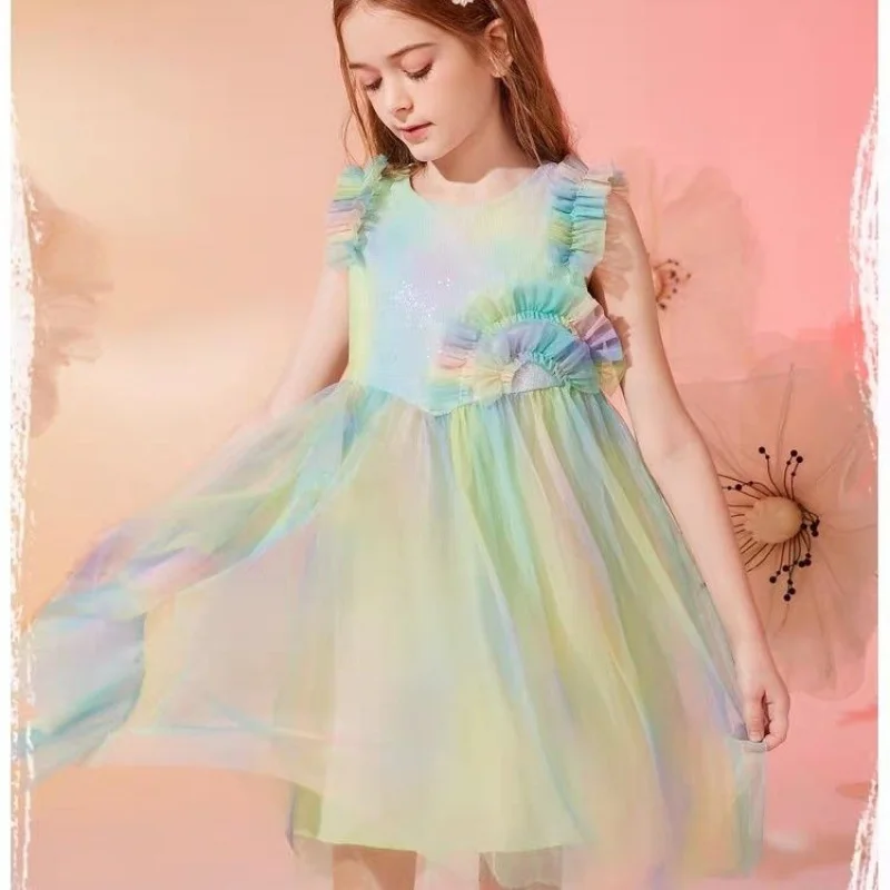 

Girls Dress Children's Mesh Dress Girl's Princess Dress New Summer Mesh Thin Skirt