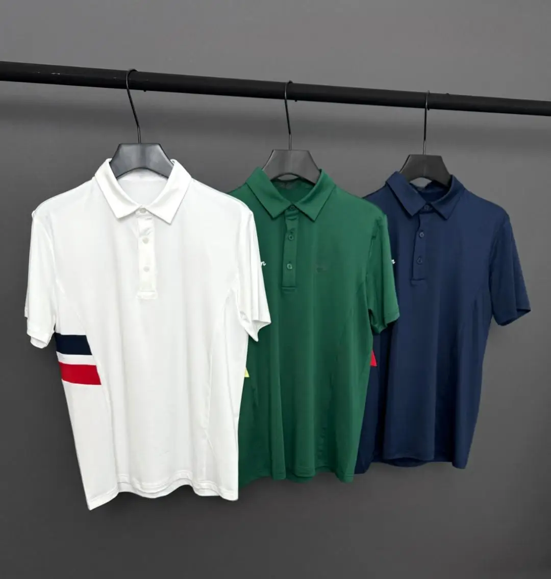 2026 Fashion Unisex Golf Short Sleeve Polo Summer New Premium Fabric Quick Dry Breathable Color Block Sports Tops