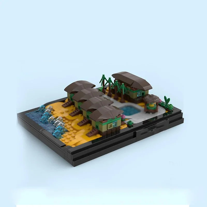 Model ulicy miejskiej MOC Klocki konstrukcyjne Centralny Hotel Resortowy Modułowa Technologia Prezenty Świąteczne Zestaw do Składania Zabawki dla Dzieci