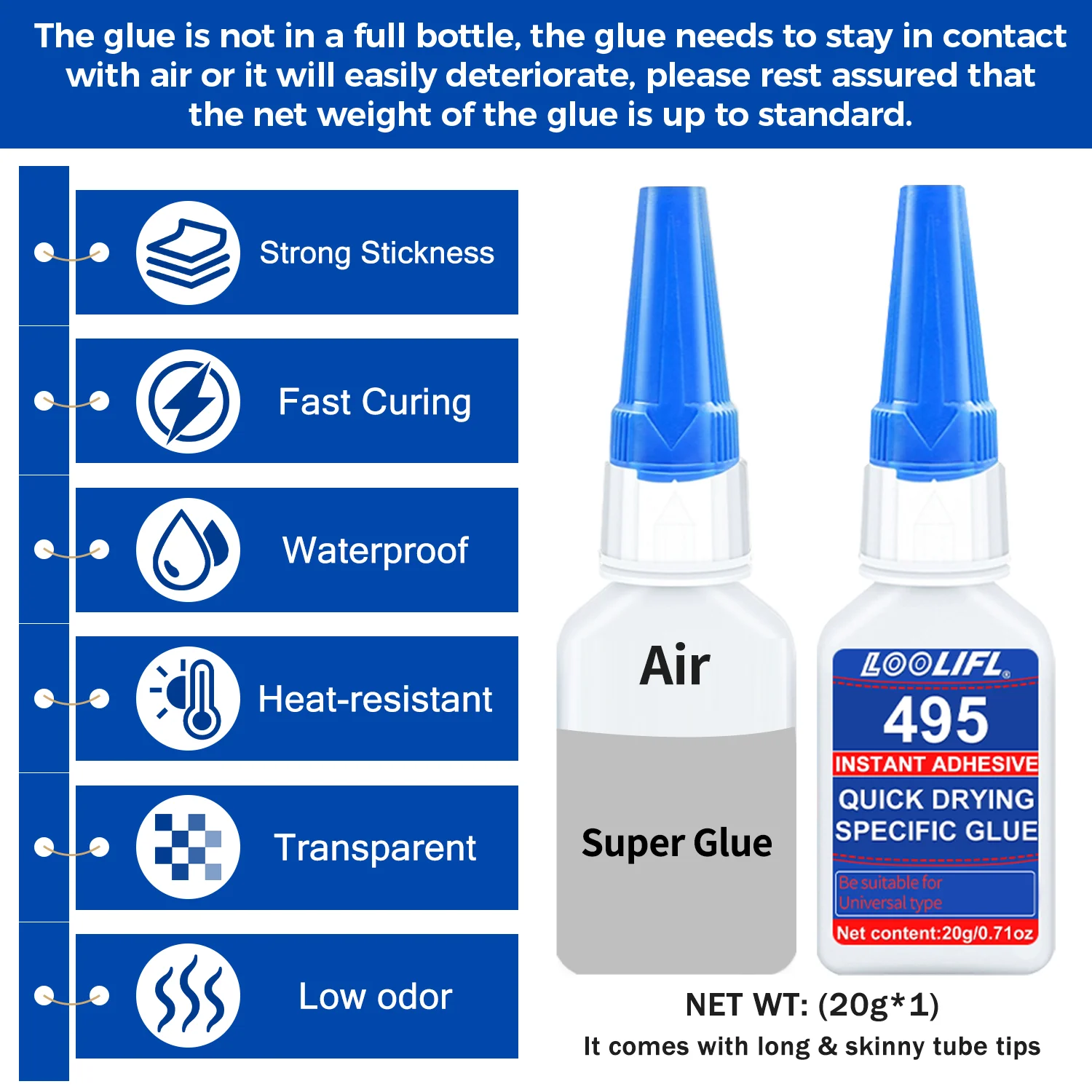 Adhesivo transparente super adhesivo para reparar artesanías de muebles de madera, todos los usos adhesivo instantáneo para artesanías de trabajo de la madera