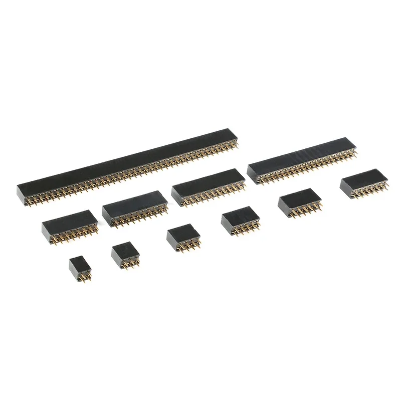 Connector 1PCS Pitch 2.54mm Double Row Female Seat, Row Female Socket 2 * 2P/3/4/5/6/8/10 P/12P/20P/40P