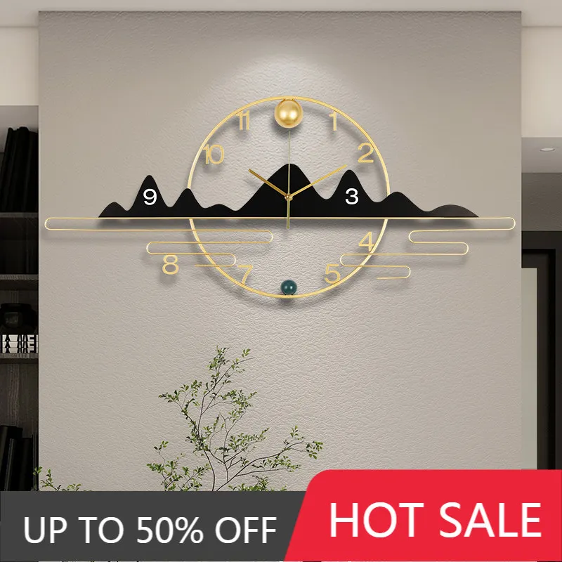 Silent Clockwork Wall Clock Mid Century Retro Round Wall Clock Bedside Industrial Style Luxury Reloj Cocina Pared Home Decor