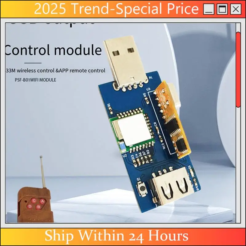 CHYY Top Remote USB Switch Mobile APP Control/433M Remote Control 2.4G Wifi With USB Data Transmission Multi-Function Module USB