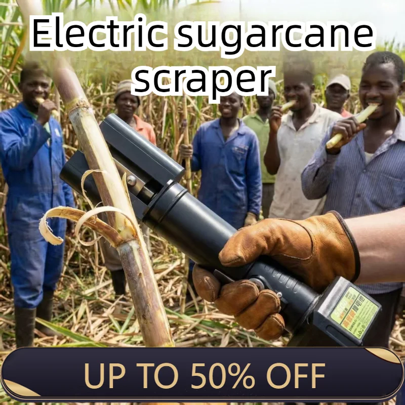 Handheld Electric Sugarcane Skin Peeling Machine Agriculture Fruit Shop Sugarcane Peeler Scraper Equipment Peeler Power Tool