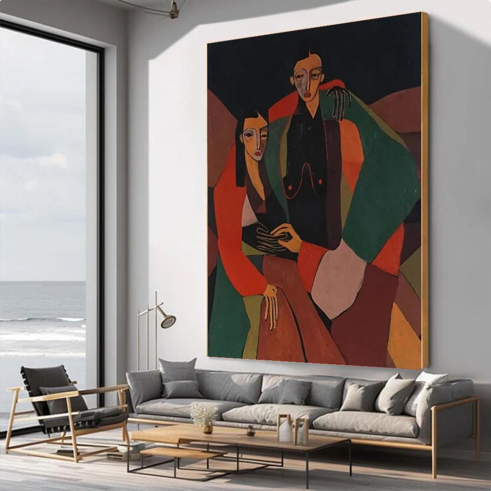 100% Handmade Abstract Oil Painting on Canvas new Elegant Lady Wall Art Picture Large Mural Thick Home Living Room Decor Image