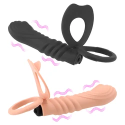 OLO Strap On Anal Plug Vibrator Dick Dildo Sex Toys For Couples Bullet Vibrator Penis Ring Double Penetration  Vagina Butt Plug