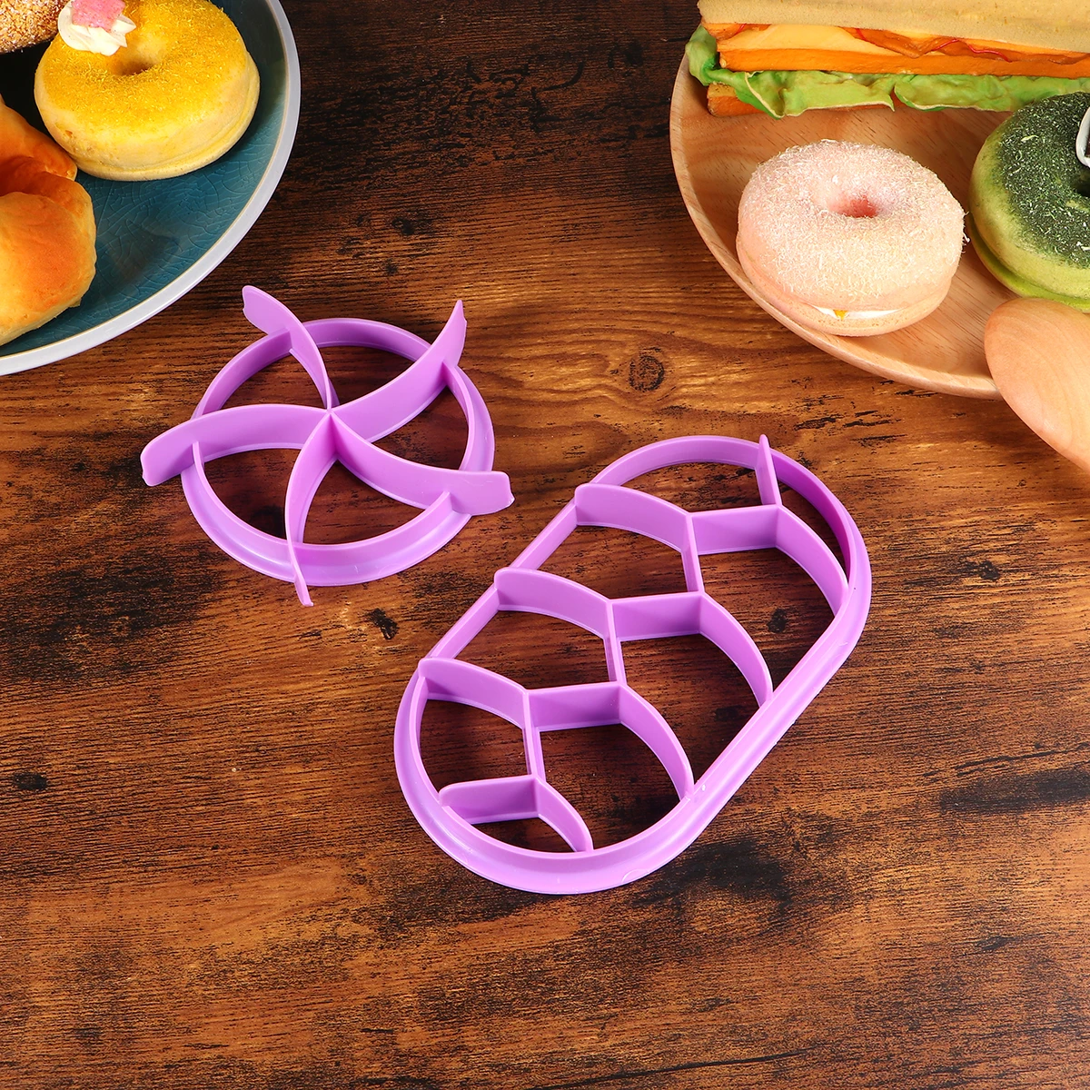 

2 Pcs Bread Stamper Number Indoor Croissant Baking American Made Cake Molds for Embossed White Bakeware Fudge