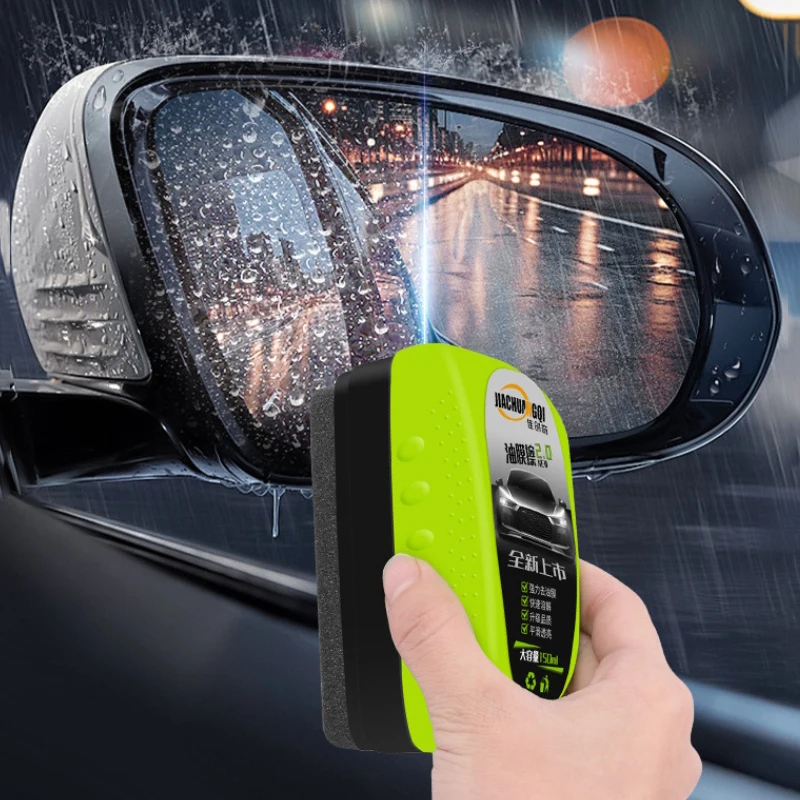 Car glass oil film cleaning brush strong stain removal front windshield side window rearview mirror coated glass cleaning wipe
