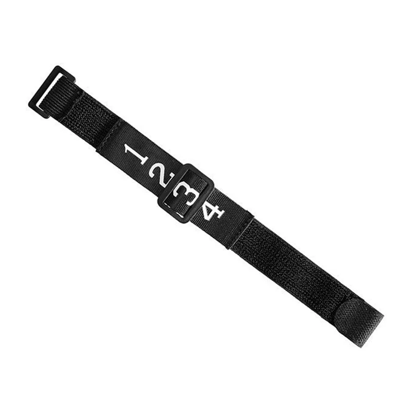 AEB0-8 قطعة معدات حكم كرة القدم - مؤشر معصم مرقم لكرة القدم من البوليستر الأسود لمعدات الحكم على الرأس