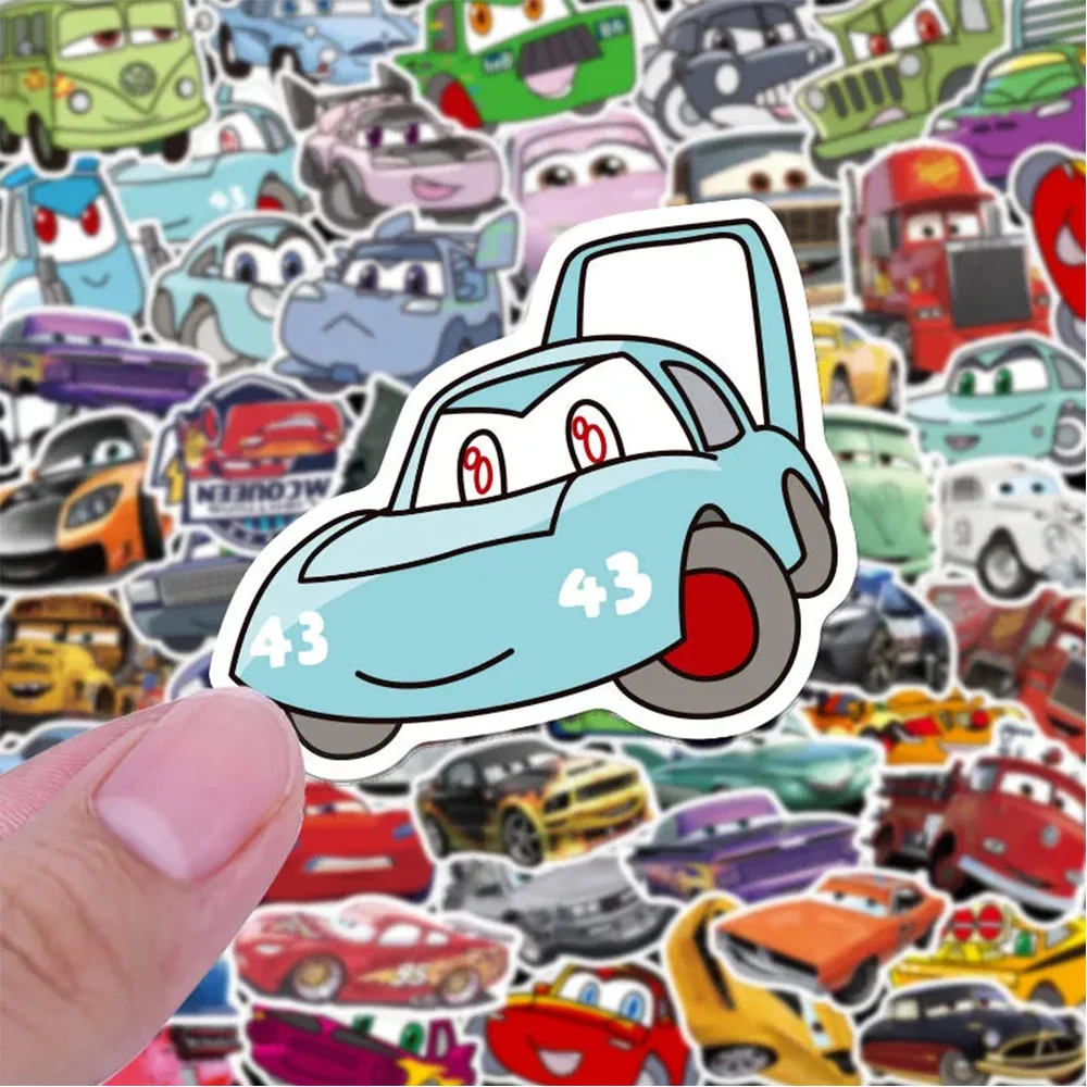 10/30/50pcs Disney Cartoon Cars Stickers Lightning McQueen Movie Anime Sticker Guitar Laptop Phone Cool Waterproof Decal Kid Toy