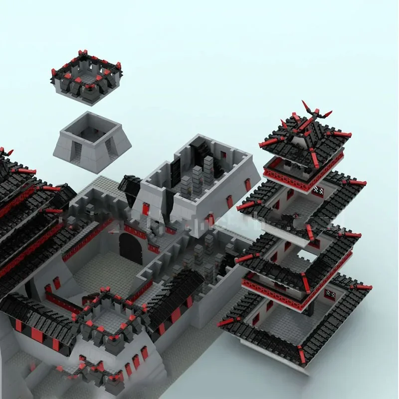 2025 Nieuwe Moc Bouwstenen Model Architectuur Kasteel Paviljoenen Modulaire Bouwstenen Gift Kinderspeelgoed DIY Montage Set