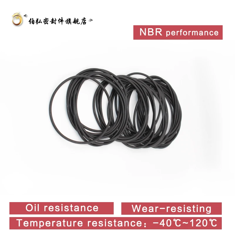 Nitrile Rubber O-Ring 10PCS/lot Black NBR Sealing CS1.5mm OD52/55/58/60/62/65/70/72/75/80/82/85/90/95/100mm Seal Gasket Ring