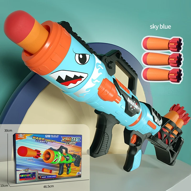 Shark BazookaAerodynamic Soft Bullet Blaster Toy Boy