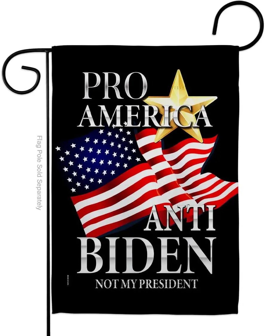 Pro America Anti Biden Garden Flag American, политический президент Америка, демократ, республиканский Чай Вечерние, американские выборов в стиле хо
