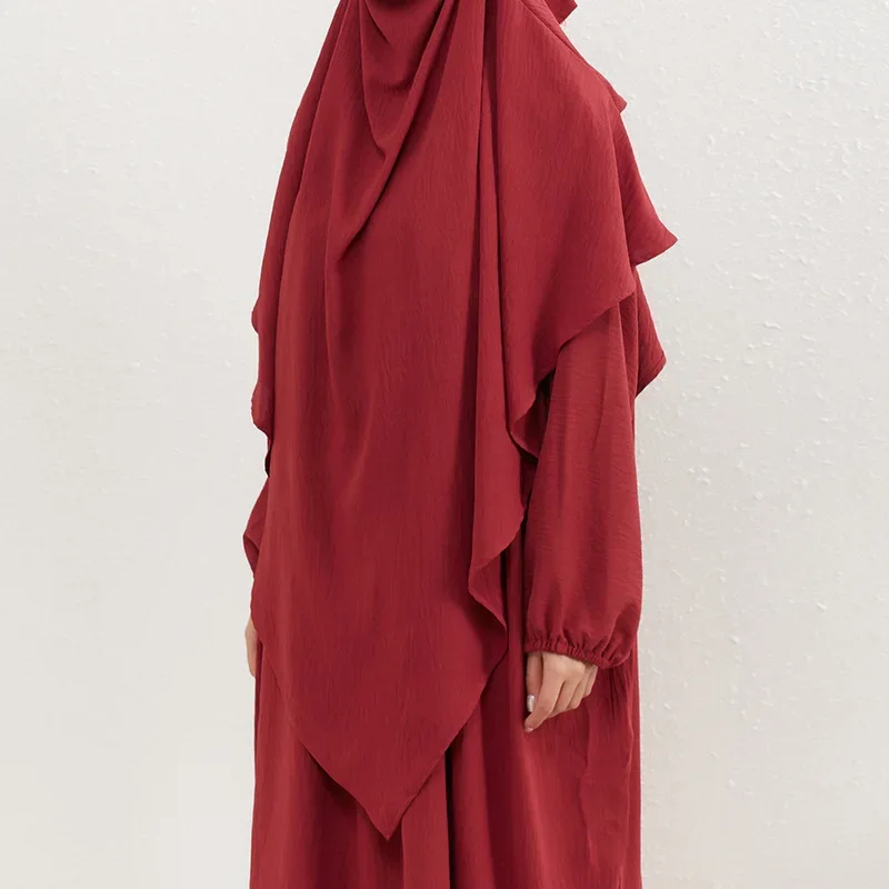 Abaya pour femmes musulmanes, longue robe, couleur unie, décontractée, modeste, Eid, Maroc, Ramadan, Dubaï, écharpe de sauna, Kaftan Islam