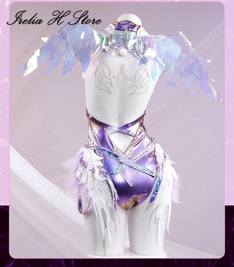 Irelia H Naraka 블레이드 포인트 지핑 코스프레 코스튬, 애니메이션 게임, 지핑 섹시 점프수트, 여성 할로윈 의상