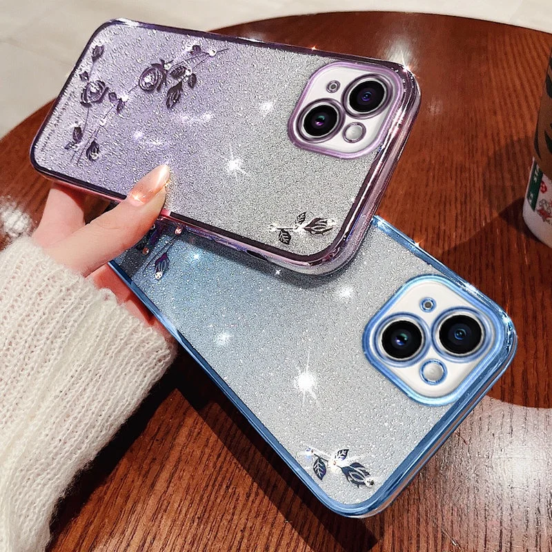For Vivo S17 Pro S17T Vivo Y78+ Y35+ Y36 4G 5G Y55S 5G Phone Case Quality Back Cover Plating Gradient Glitter Cover image 6