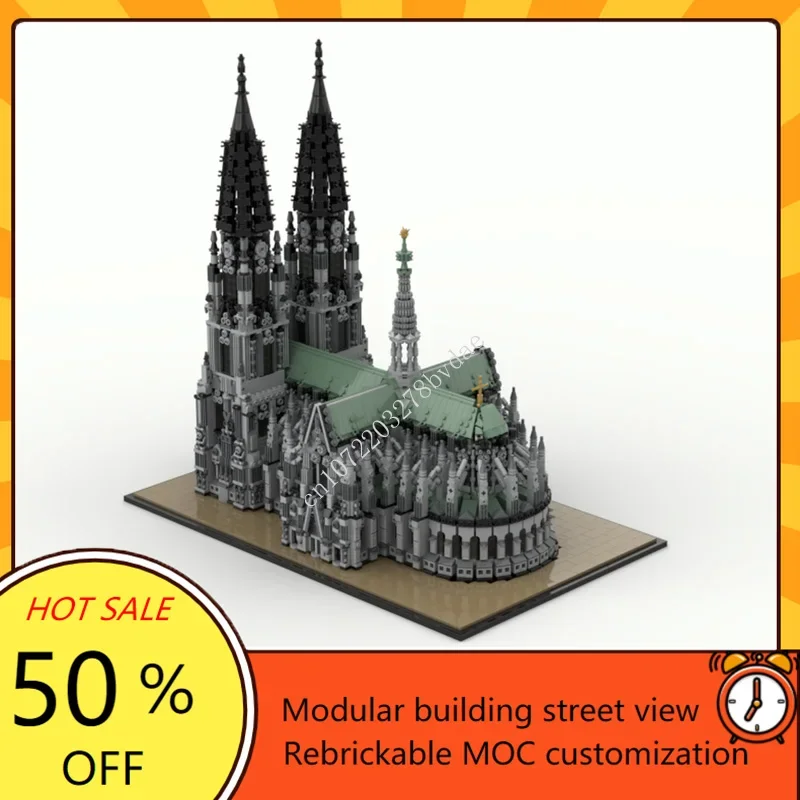 8348PCS Keulen Kathedraal MOC Creatieve street view Architectuur Onderwijs Assemblage Puzzel Model Kinderen verjaardag Speelgoed Geschenken