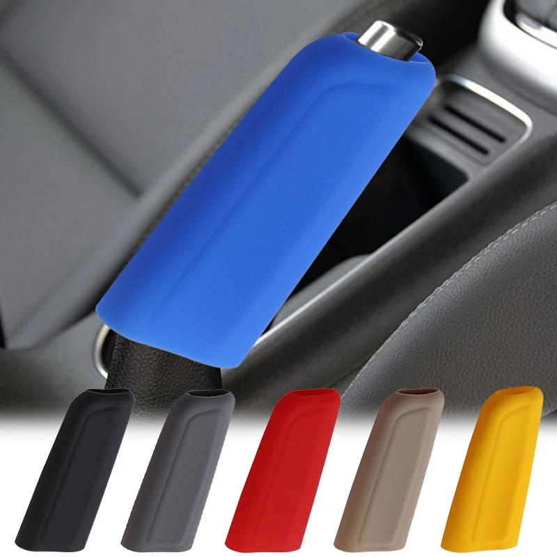 Car Silicone Handbrake Grips Cover Universal Car Dusting Non-Slip Handbrake Protective Cover Auto Interior Decor Accessories 1Pc
