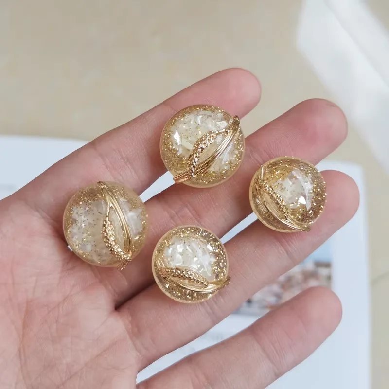 

Button DIY High-end Jacket Accessories Skirt Sweater Decoration Transparent Beautiful Handmade Style