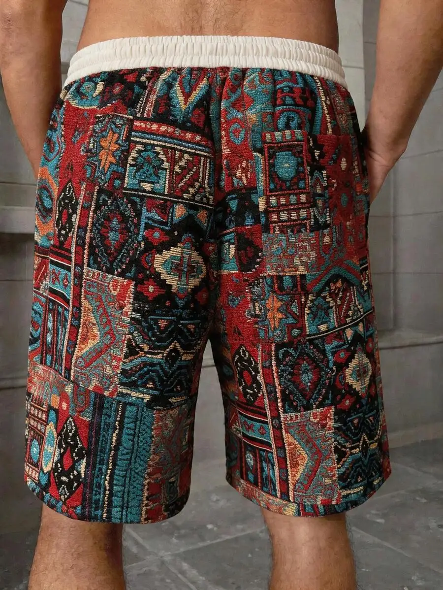 

Mens Summer Casual Printed Shorts Loose Fit Drawstring Waist Street Outdoor Sports Shorts