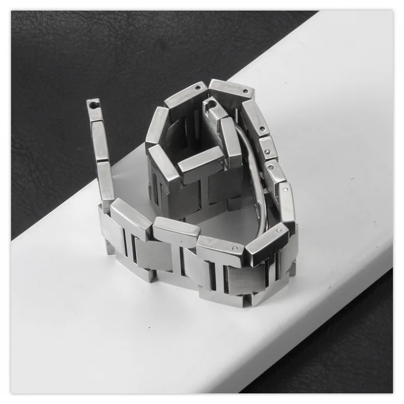 

Для браслета TANK Solo, высококачественный брендовый ремешок для часов 16 мм, 17,5 мм, 20 мм, 23 мм, серебристый цвет, браслет из нержавеющей стали 316L
